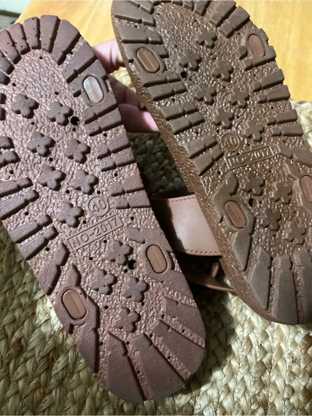 Brown Adjustable Strap Sandals
